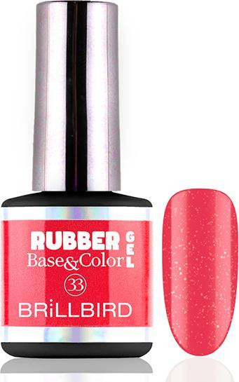 Produktbild BrillBird Rubber Gel Base&Coral #33 8ml (Coral #33, UV-Gel Lack)