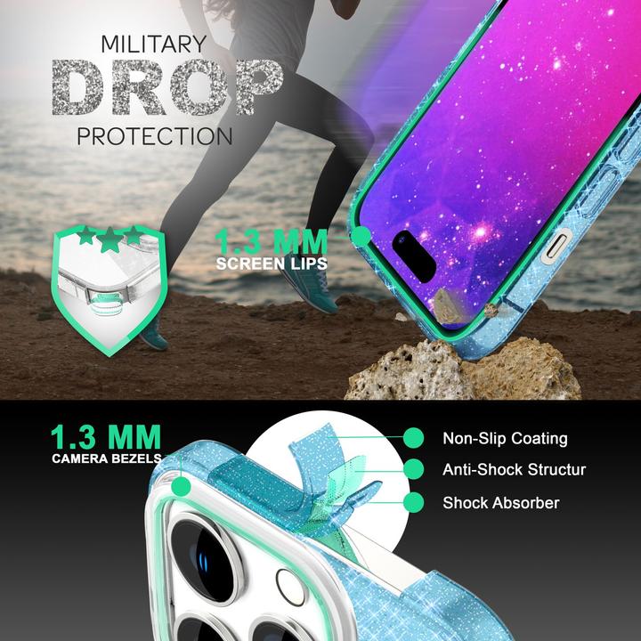 Actual product image Nalia Glitter cover (Apple iPhone 14 Pro)
