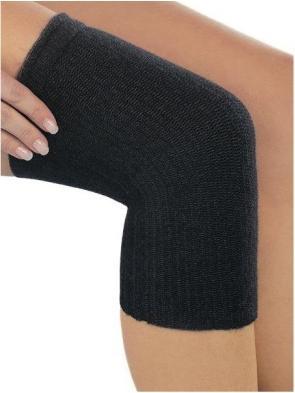 305/75 Kniewärmer M tri-elastisch mit Rutschbremse schwarz 25% Angora