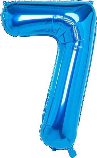 Produktbild Folienballon Blau Zahl 7 - 40cm