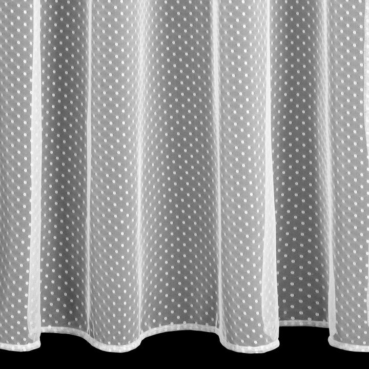 Produktbild Eurofirany Vorhang JULITA aus zartem Tüll mit kleinen Punkten, weiss, 350 x 250 cm, Ösen/Kreise (350 x 250 cm)