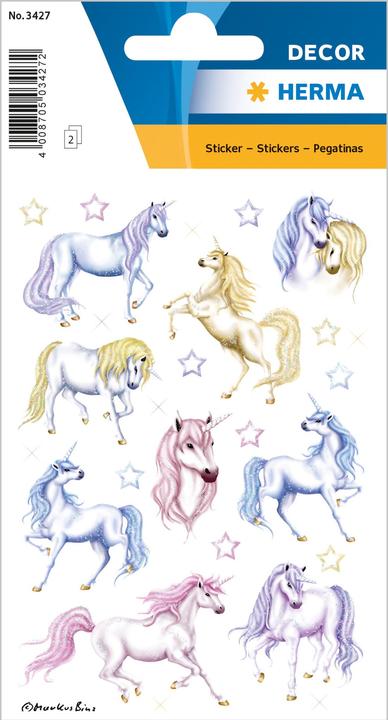 Actual product image HERMA Sticker unicorn