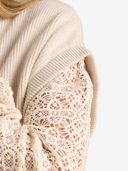 Produktbild Envie de Fraise Umstandspullover mit Ärmeln aus Spitze, Recycling-Polyester (W32/L34)