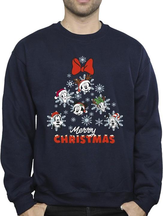 Actual product image Disney Mens Mickey Mouse And Friends Christmas Tree Sweatshirt (S)