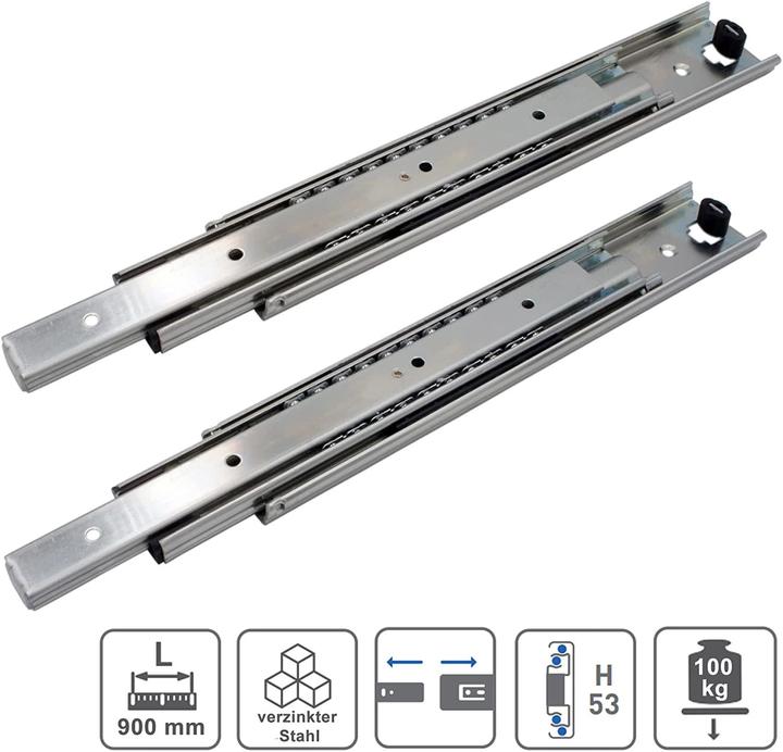 Actual product image Bresko Heavy-duty full-extension runner
