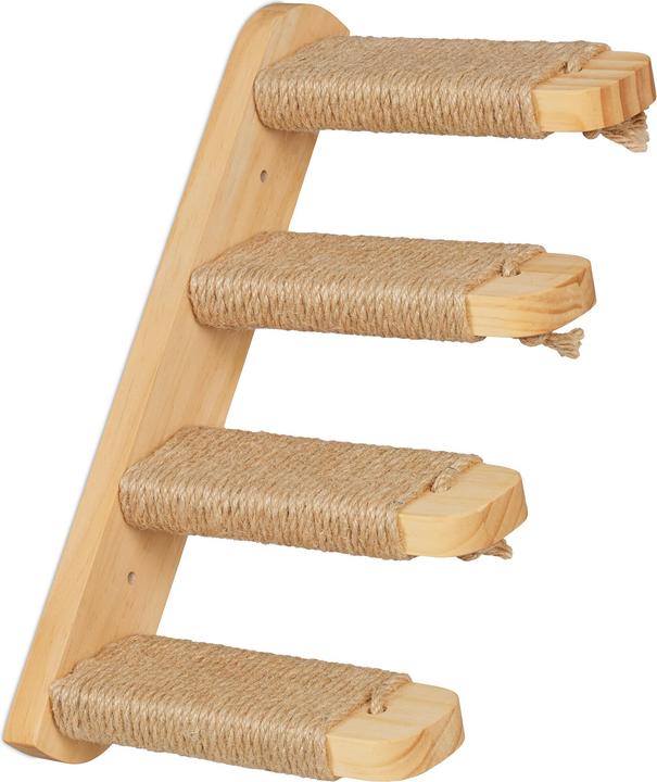 Relaxdays Katzentreppe (29 cm, Hellbraun)