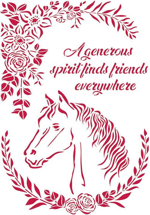 Image du produit Stamperia Pochoir "Horse Love