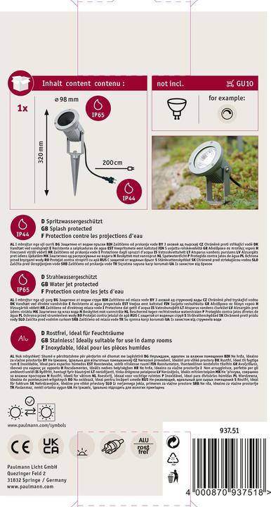 Produktbild Paulmann Outdoor 230V Spot Garden (GU10, IP65)