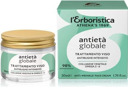 Image du produit L'Erboristica di Athena's Herbal Anti-Ageing Global Intensive Anti-Wrinkle Treatment 50ml with Vegetable Collagen Omega3 and O
