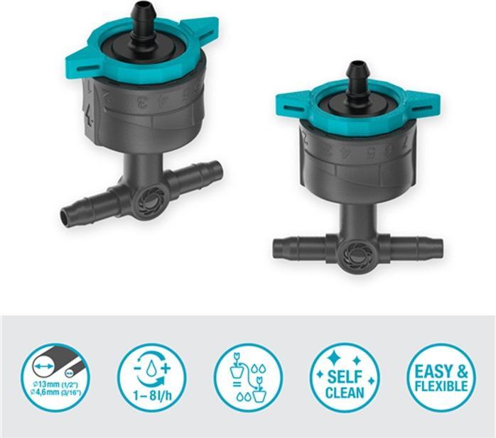 Produktbild Gardena Regulierbarer Reihentropfer (5x) (Tropfbewässerung Tropfer)