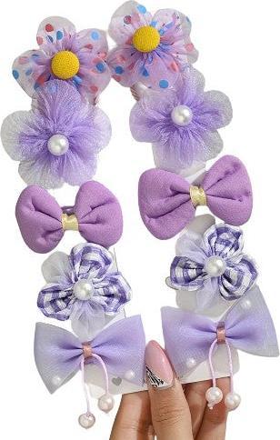Activity Board 10 Stück entzückende Blumen-Haarspangen, Haarschmuck für Mädchen, 10 Stück Mädchen-Haargummis mit