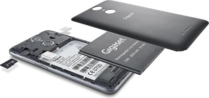Produktbild Gigaset Gs160 (16 GB, Black, 5", Hybrid Dual SIM, 13 Mpx, 4G)