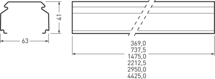 Produktbild Trilux 07650 L150 7LV E 150 01 Tragprofil für E-Line (7272500) (147.50 cm)