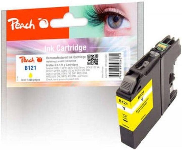 Actual product image Peach Ink Brother LC-121 Yellow (Y)