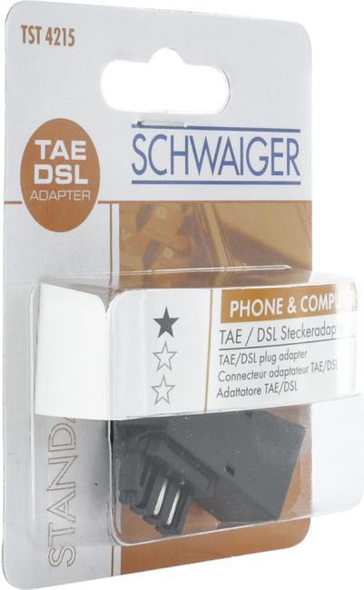 Produktbild Schwaiger TAE/DSL Steckeradapter TAE-F Stecker | Buchse