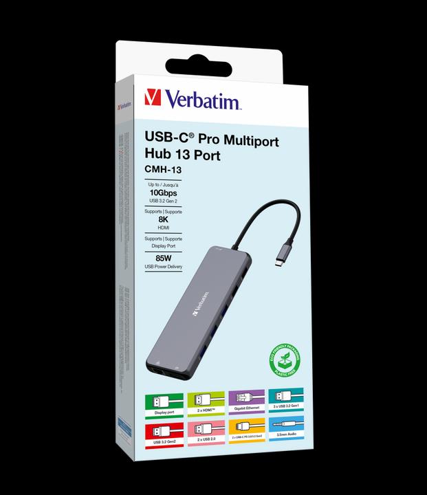 Actual product image Verbatim Pro Multiport Hub CMH-13 (USB-C, 13 Ports)