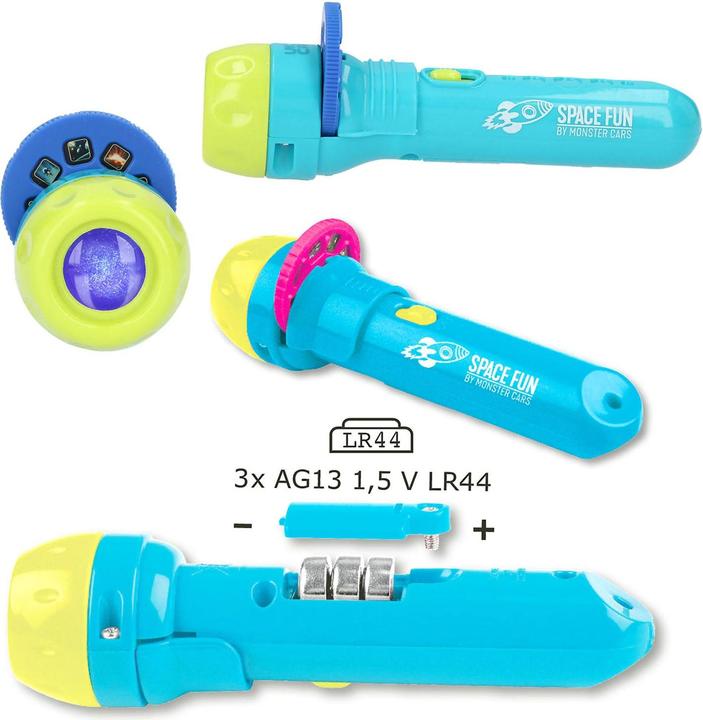 Image du produit Depesche Lampe de poche Monster Cars Spacefun avec effets visuels