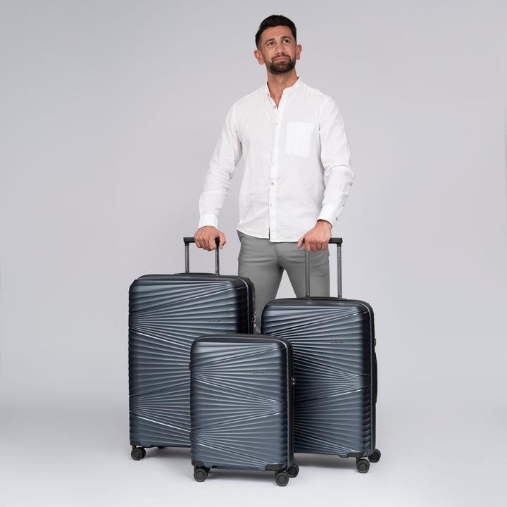Immagine prodotto Pactastic Collezione 02 THE THREE SET Set di valigie a 4 ruote 3 pezzi (204 l, XL (da 115l))