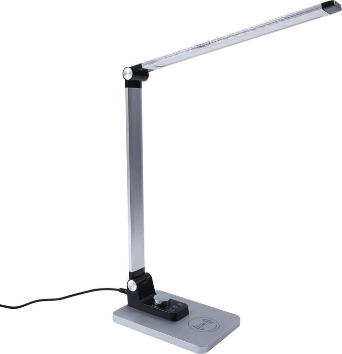 brushed silver, Black