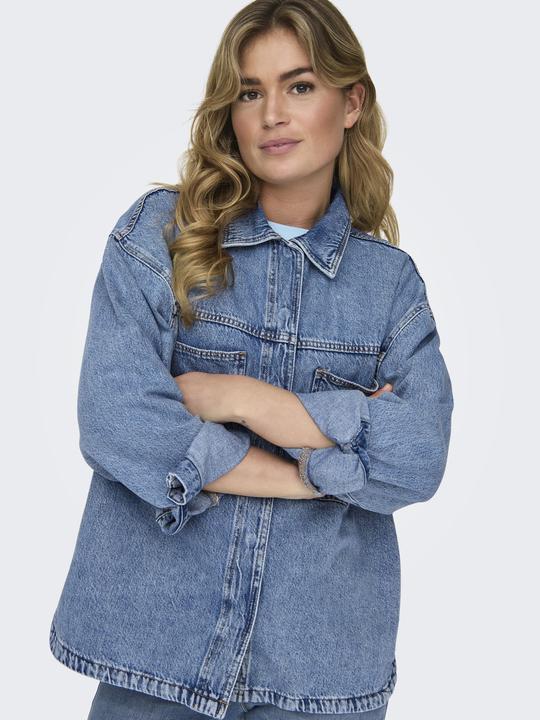 Actual product image Only Regular fit Shirt collar Cuffs with button Low-set shoulder Denim shirt Denim shirt (XL)
