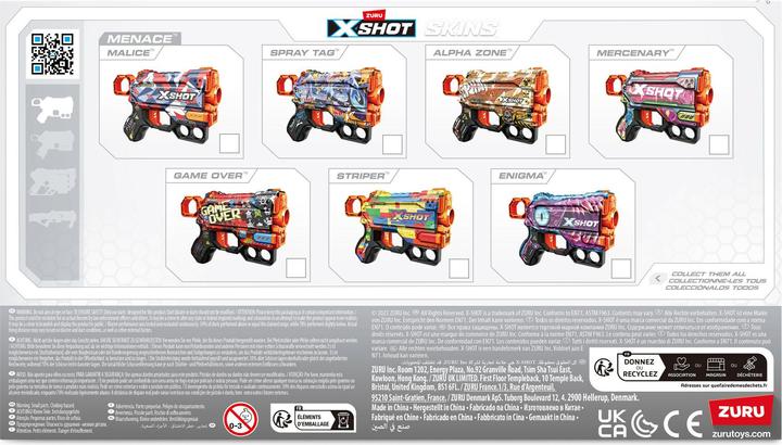 Image du produit Xshot Pistolet Skin Menace 8 Flechettes