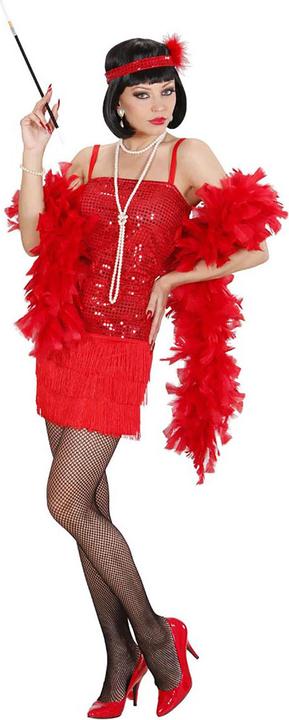 Produktbild Widmann Charleston Kleid mit Stirnband und Feder rot (S, M, L)