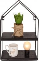 Image du produit Ootb Étagère murale métal/bois avec 2 étagères