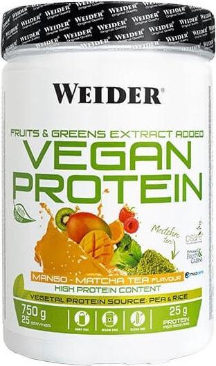Image du produit Weider Vegan Protein (boîte de 750g) (Thé à la mangue et au matcha, 1 pcs, 750 g)