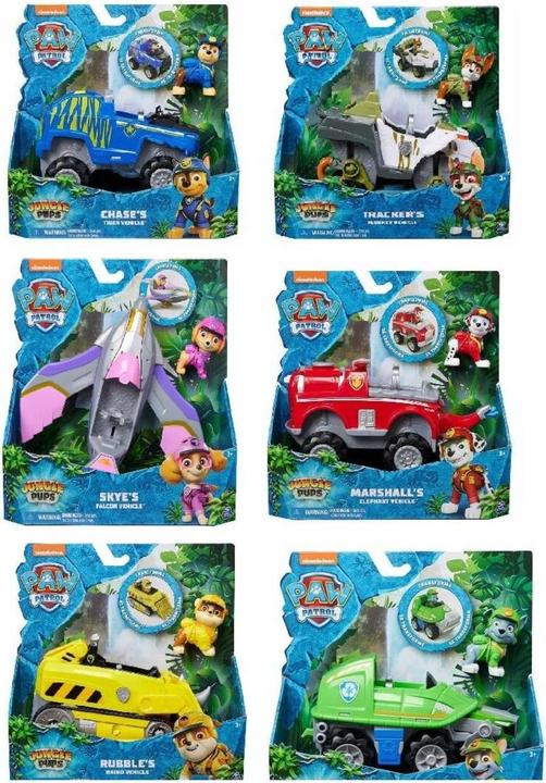 Image du produit Spin Master PAW Patrol Jungle Pups, Chase's Tiger Vehicle, Camion avec figurine articulée à collectionner, jouet