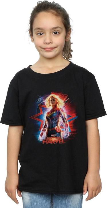 Actual product image Girls Captain Poster Cotton T-Shirt (140, 146)