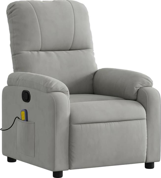 VidaXL Massagesessel Hellgrau Mikrofasergewebe,Farbe