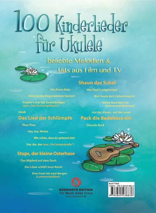 Produktbild 100 Kinderlieder für Ukulele (Deutsch, Justin Sandercoew, 2015)