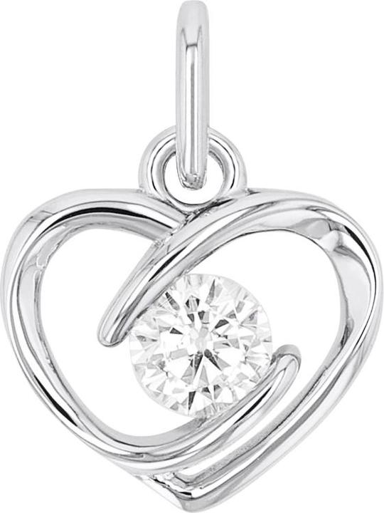 Produktbild Amor Anhänger für Damen, 925 Sterling Silber, Zirkonia synth. | Herz (Silber 925)
