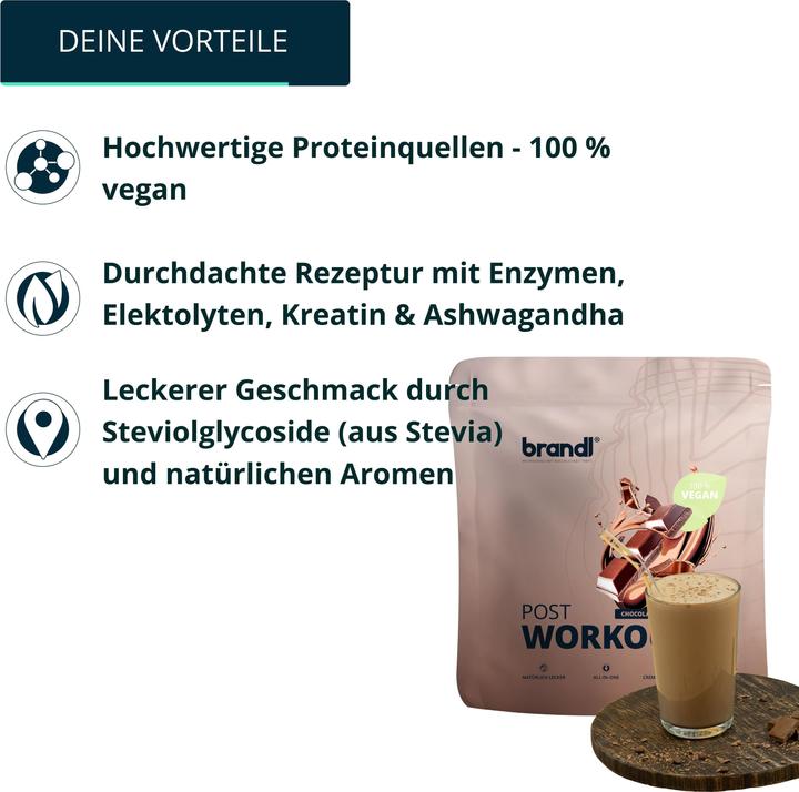 Immagine prodotto Brandl-Nutrition Pulver Post Workout 2.0 Whey Schokolade 1000 g (Cioccolato, 1 pz., 1000 g)