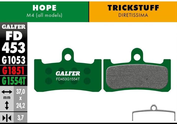Image du produit Galfer Bike Plaquettes de frein Pro (Espoir, Truc truc truc, Organique)