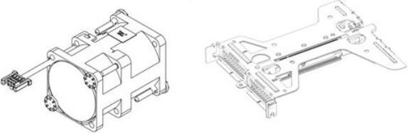 Actual product image Dell Riser Config 2 Butterfly Gen4 x8/x8 PowerEdge R360 CK
