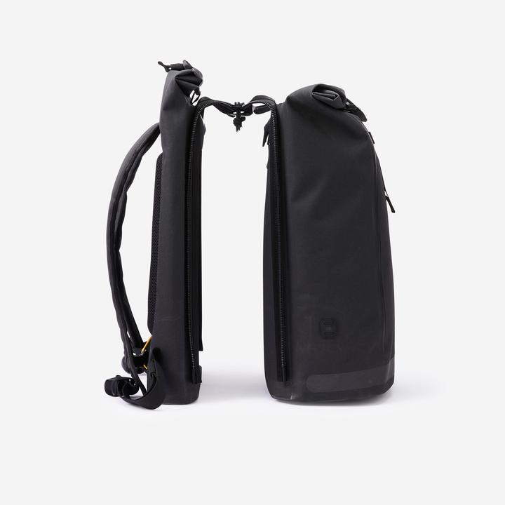 Produktbild Btwin Doppel-Fahrradtasche Gepäcktasche Rucksack für Gepäckträger XL 31 Liter (31 l, Gepäckträgertasche)