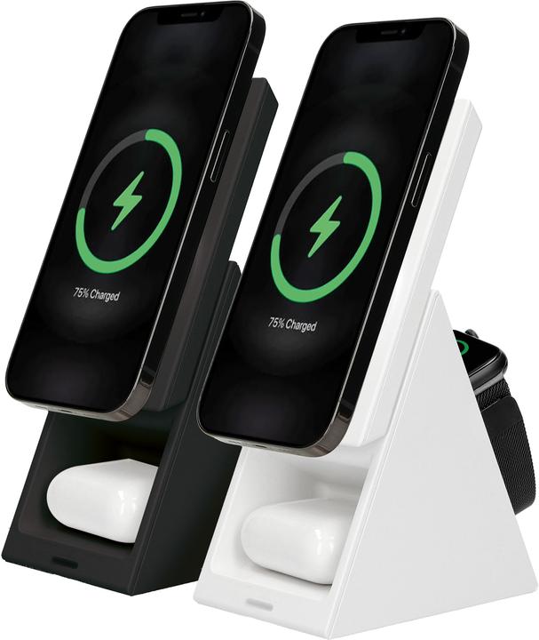 Actual product image Mobiparts Wireless 3 in 1 Charger 15W Triangle White (15 W)