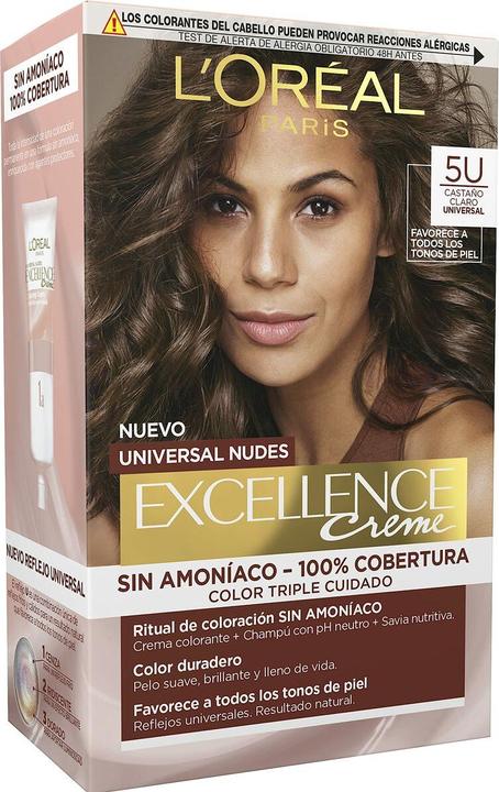 L'Oréal Paris Excellence Creme Universal Nudes 5U - Teinture pour cheveux brun clair (5U-marron clair)