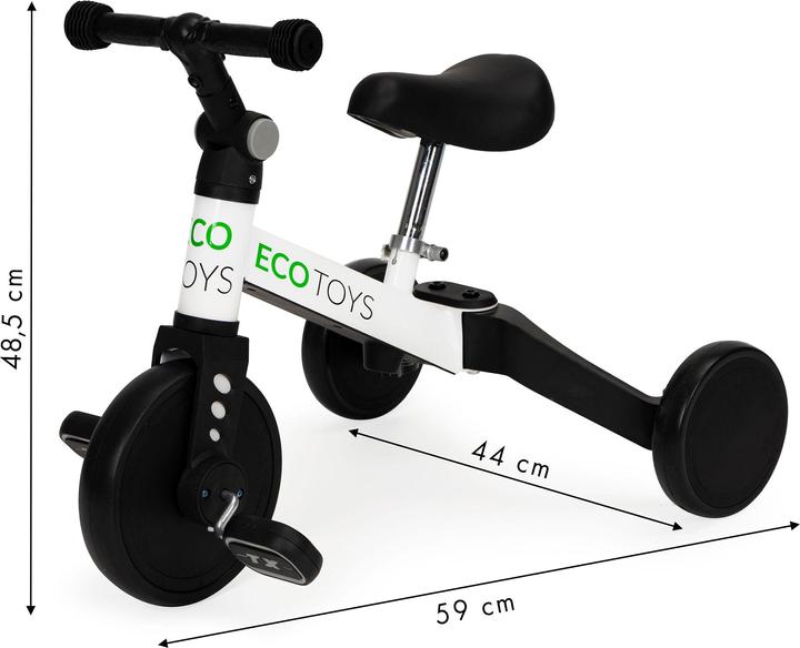 Actual product image EcoToys Two-in-one balance tricycle with pedals