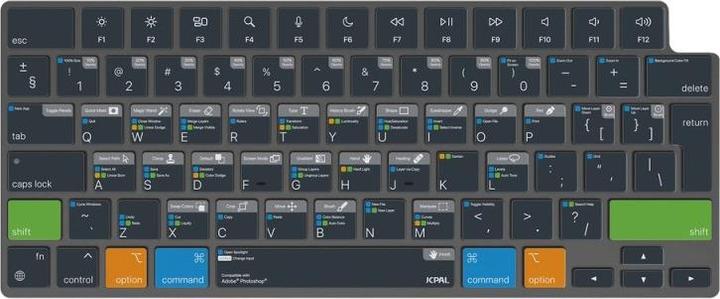 Actual product image JCPAL Verskin Adobe Photoshop Shortcuts Keyboard Cover for MacBook Pro 14"/16" (M1 2021/M2 2023), MacBook