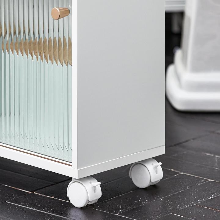 Produktbild SoBuy Nischenregal mit Glastür (20 x 60 x 71 cm)