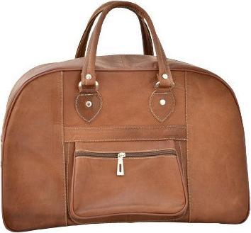 Actual product image Only-Bags.Store Men & Women Dark Brown Leather Travel Bag, Weekender Overnight Duffel Luggage Leather Handbag