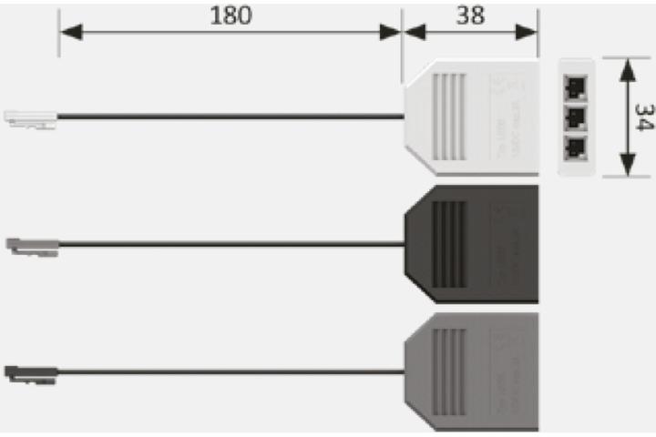 Actual product image Halemeier 3-f. Verteiler MaxiColor L=180 max. 72W