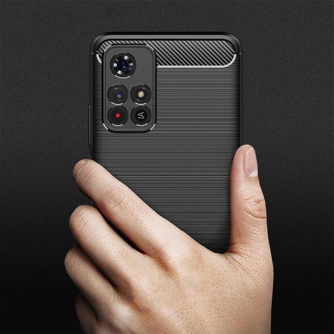 Image du produit MU Style Série Softcase TPU en fibre de carbone (Xiaomi Poco M4 Pro 5G)