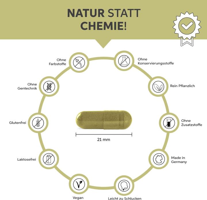 Produktbild Eltabia Bio Kurkuma Gerstengras Kapseln | 100% rein ohne Zusätze (100 Stück, Kapseln, 100 g)