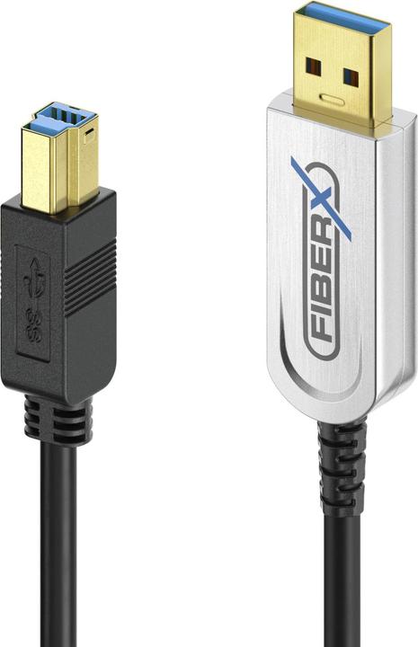 Image du produit Purelink Câble USB 3.1 Gen2, Fibre, 10Gbps, A-B 30m Noir (30 m, USB 3.2 Gen 2, USB 3.2 Gen 1)