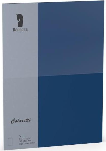 Productafbeelding Rössler Coloretti Kaarten B6 Jeans Pak van 5 Ongevouwen voor Zelf Ontwerpen (5 Pcs.)