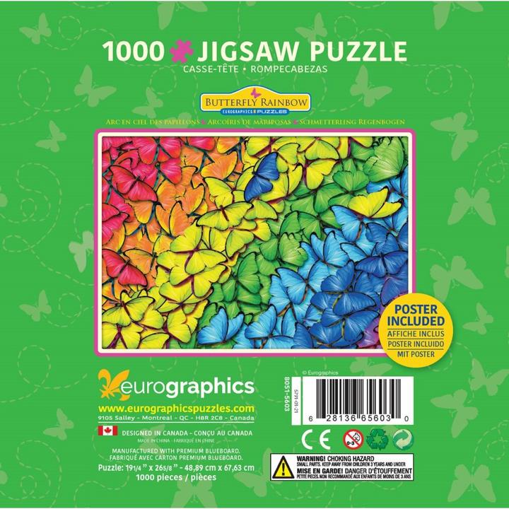 Actual product image Eurographics Butterfly rainbow puzzle box (1000 pieces)