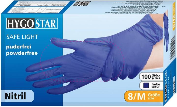 Produktbild Hygostar Nitrilhandschuhe SL Kobaltblau M (M)